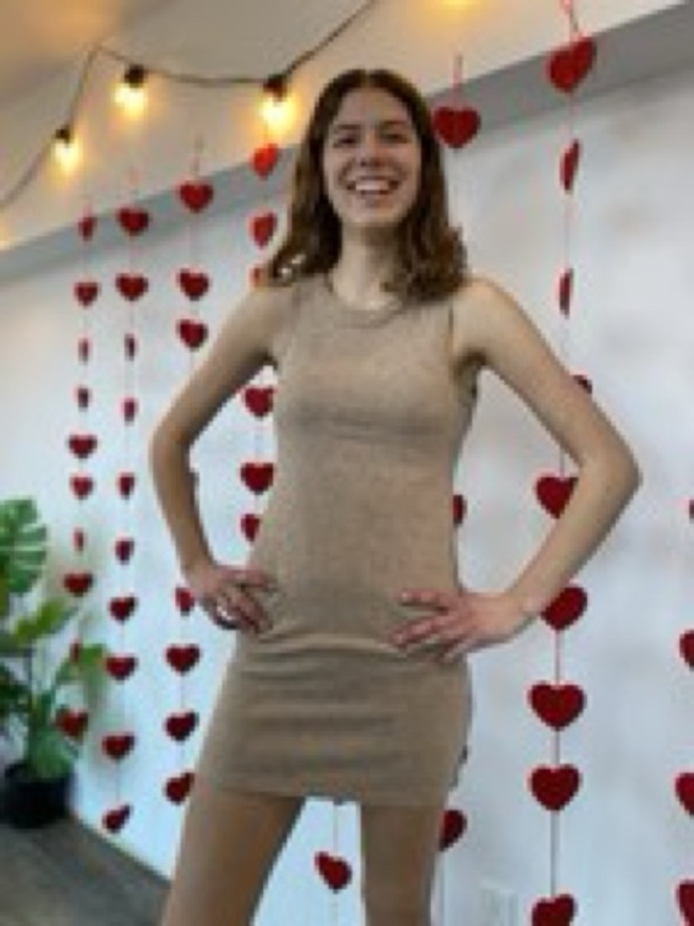 NWT SAGE The Label Knit Mini Sleeveless Ribbed Dress - Ivory